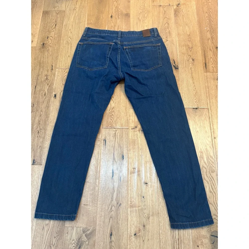 Aviator Mens Best Travel Jeans Dark Wash Straight Leg Indigo Made in USA 34x30